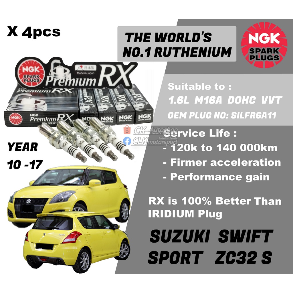 Japan Ngk Premium Rx Spark Plug For Suzuki Swift Sport Zc S L M A Dohc Engine Year