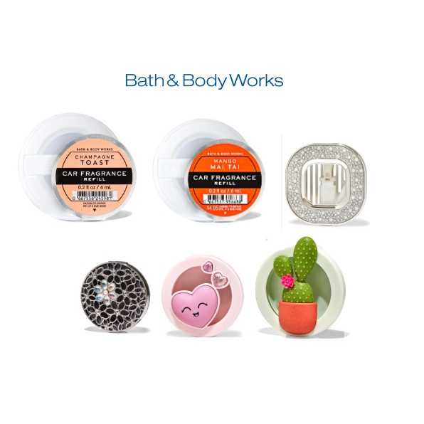 Bath & Body Works Car Fragrance Refill mango mai tai / Gingham visor
