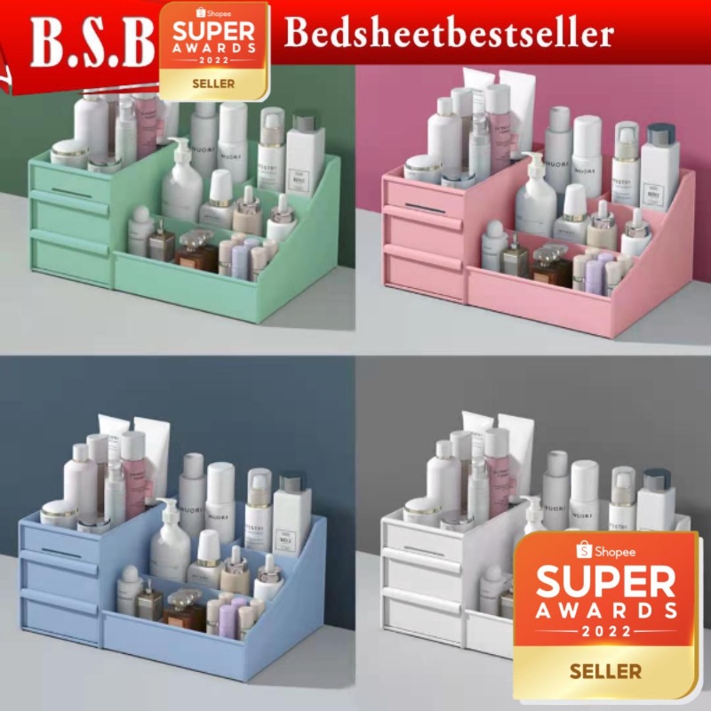 B.S.B Cosmetic Organizer / Makeup Organizer / Cosmetic Box/ Makeup Storage / Skincare Organizer/ Bekas Makeup