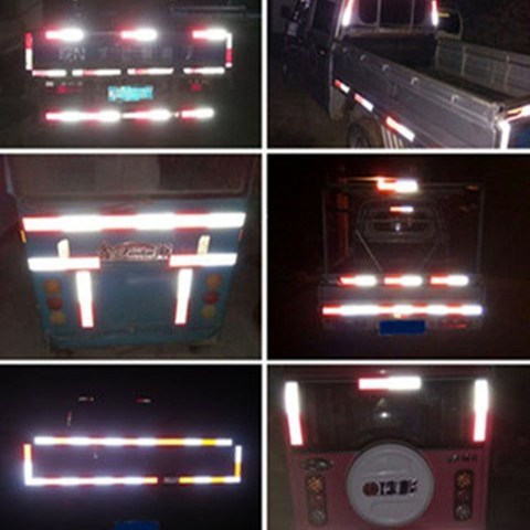 Boxed Strong Reflective Sticker Car Truck Red and White Vehicle Annual Inspection Safety Traffic Night Night Warning-Reflective Car Truck Sticker / Reflector Motorcycle Trailer