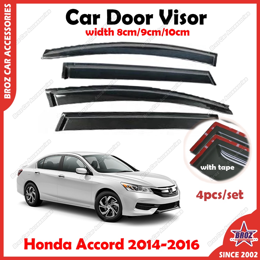 For Honda Accord 1416 Car Door Visor Wind Deflector Rainproof Sunproof