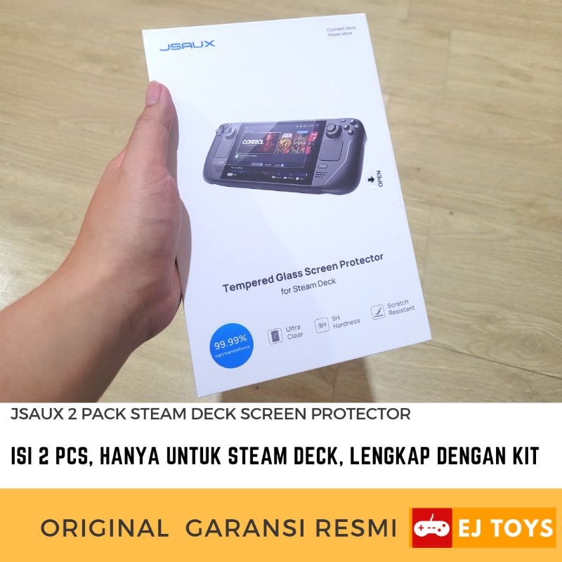 Ej Toys JSAUX Screen Protector Steam Deck Tempered Glass 9H Anti