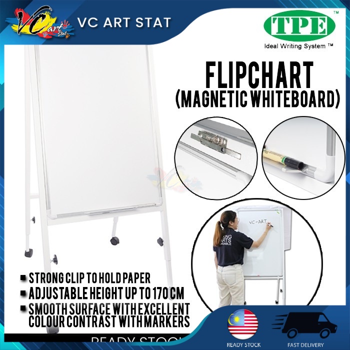 VC Art Whiteboard 3x4 Feet With Adjustable Stand / White Board