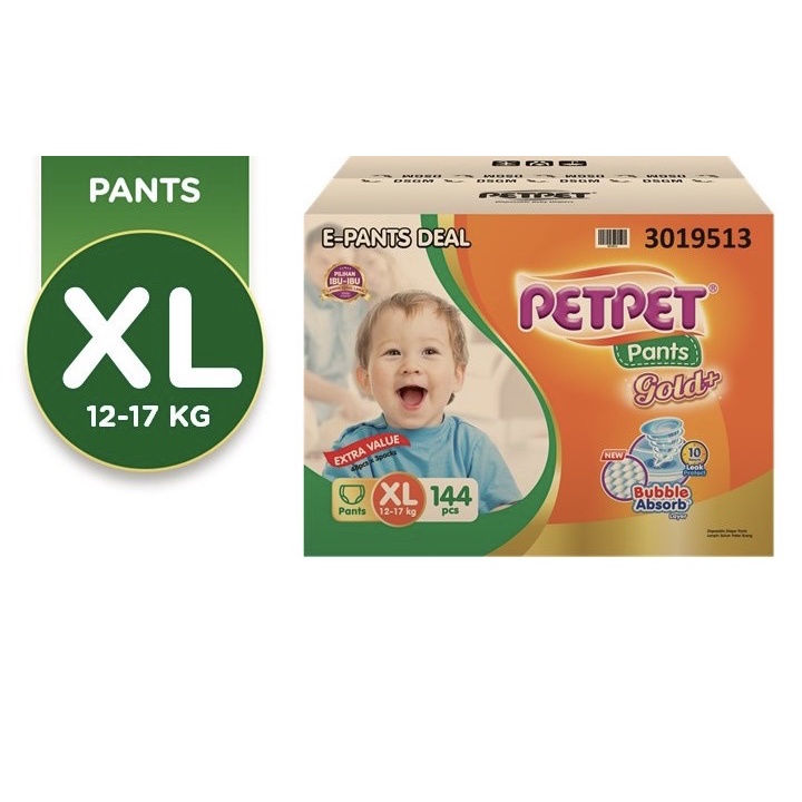 (XL144)PETPET E-Pants Gold+ Mega Pack - XL48(2+1 Packs) | Shopee Malaysia