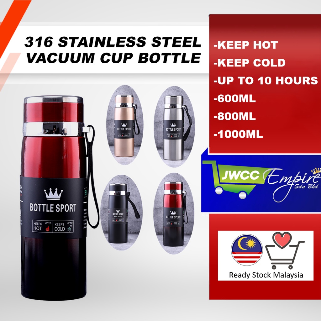 Sport Bottle Vacuum Flask Cup Keep Warm Bottle Keep Hot Bottle Up to 10