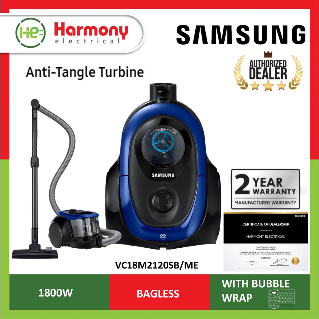 (BEST SELLER) SAMSUNG 1800W Canister Bagless Vacuum Cleaner VC18M2120SB/ME / VCC4353V4R/XME (Penyedut Habuk) 吸尘机