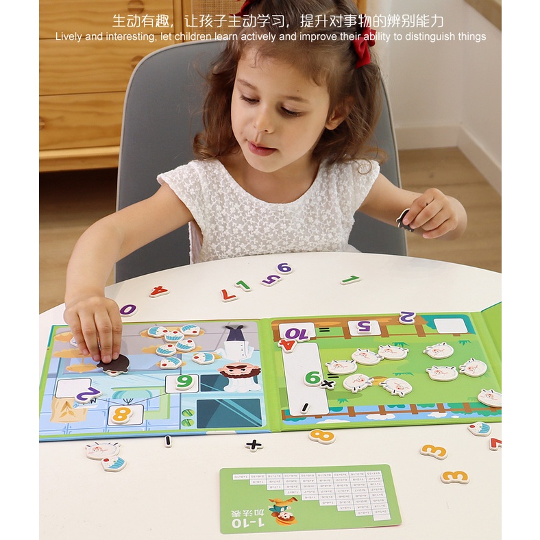 ToyBtoys Math Enlightenment Book 1 Set Entertainment Portable Interesting Parent-child Interactive Addition Subtraction