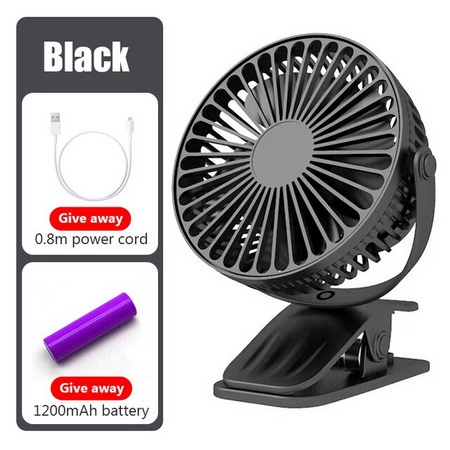 [LOCAL SELLER] EXTRA GIFT ADJUSTABLE PORTABLE CLIP FAN MINI USB DESK FAN WITH RECHARGEABLE BATTERY 3 SPEED 360 ADJUSTABL