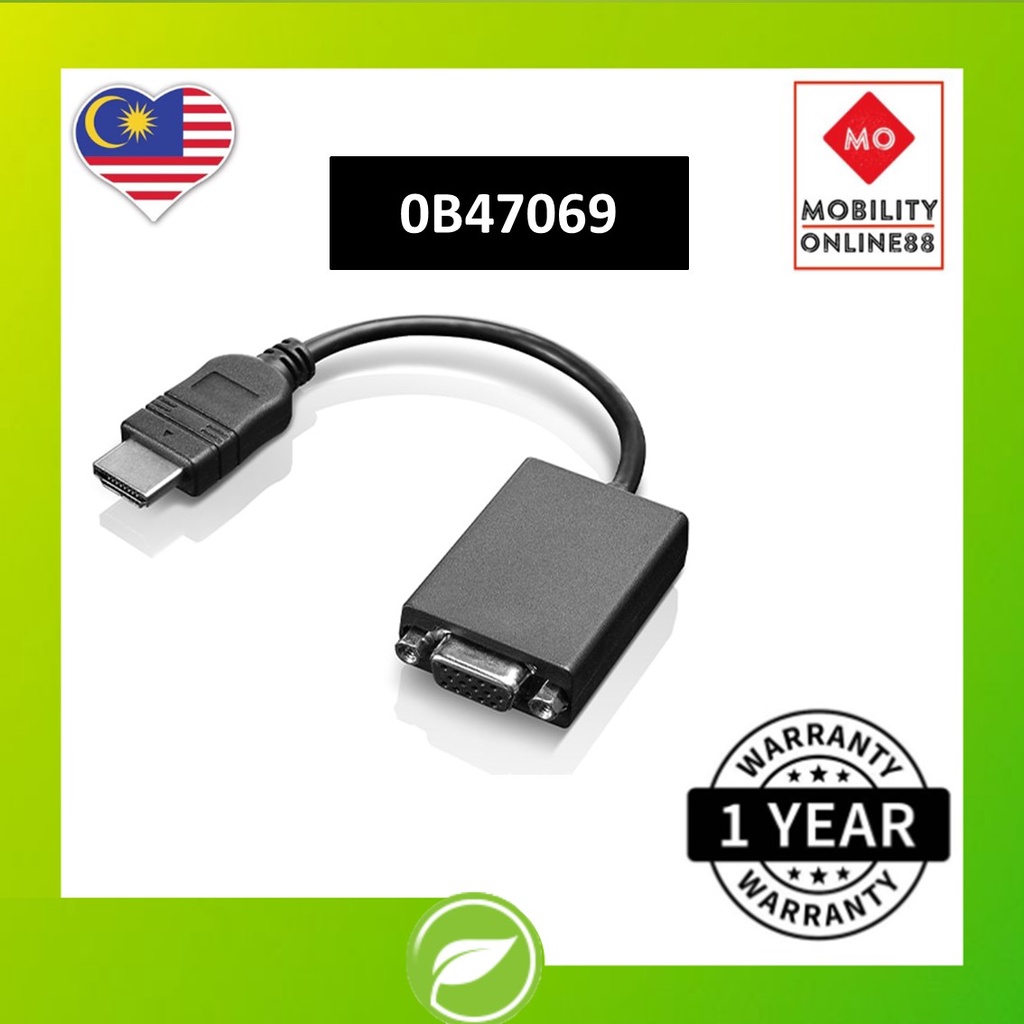 Lenovo HDMI to VGA Monitor Adapter (0B47069) Shopee Malaysia