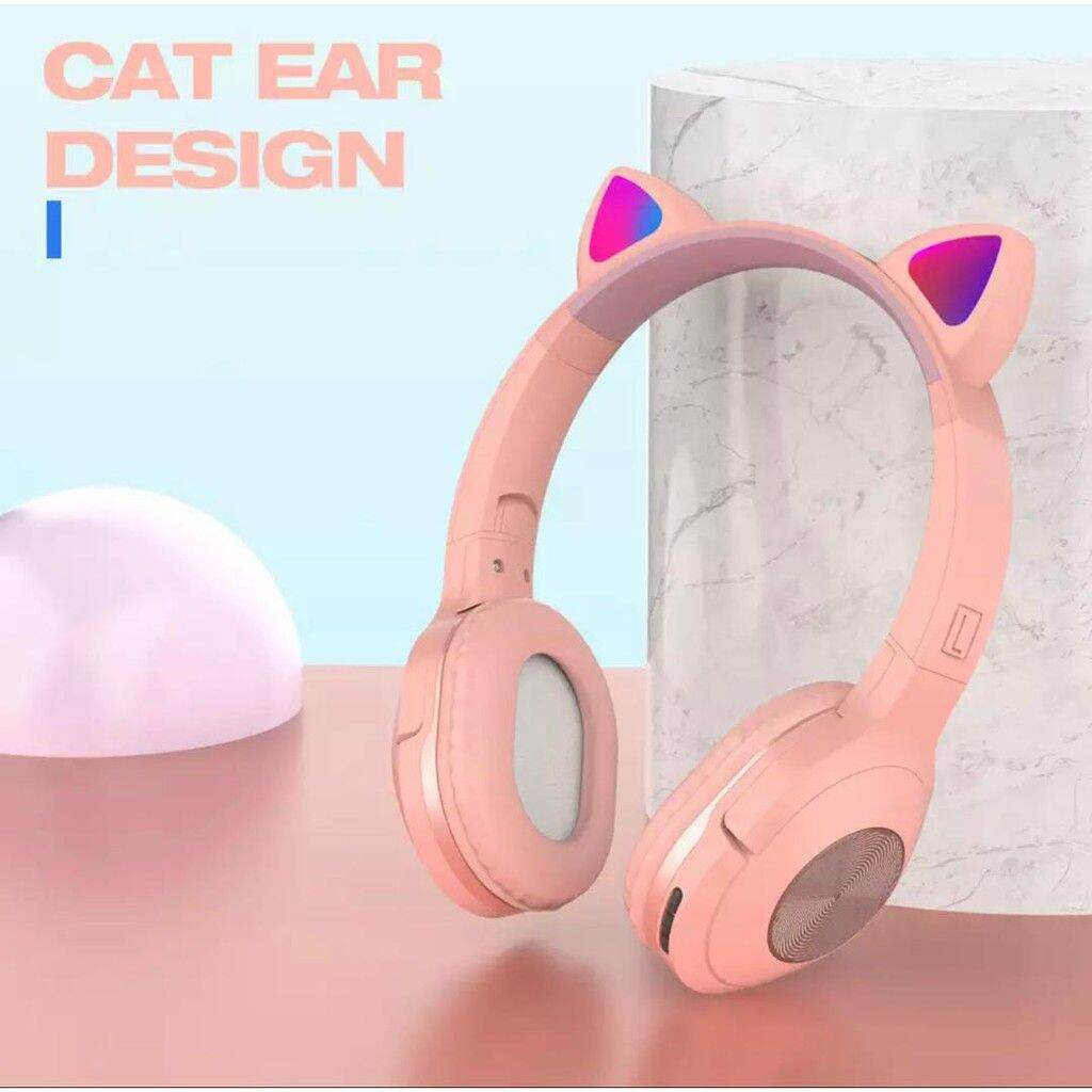 FREE GIFT XY-204 Cat Ear Wireless Bluetooth Headphones Earpiece without wired ear