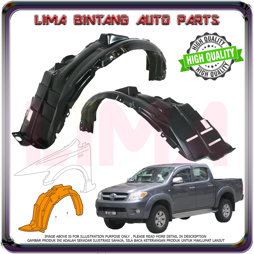 Rust Repair Made Easy:  The Best Lh Rear Inner Fender For Your Hilux Ln85 - yn2yzga