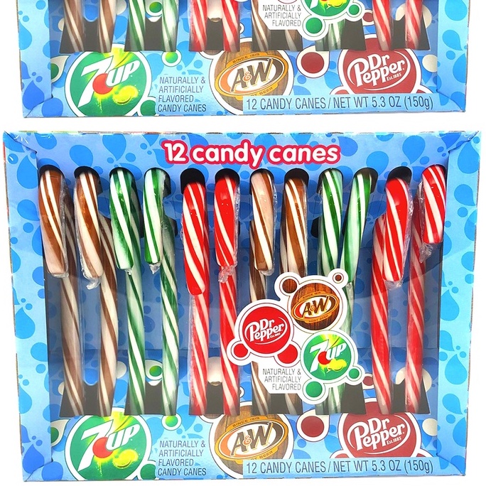 7up A&W DR Pepper 3 Flavor Assorted Candy Canes , 150g Shopee Malaysia