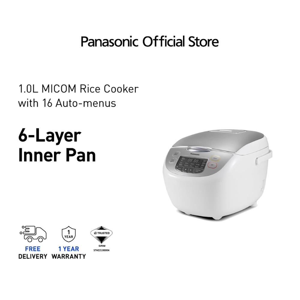 PANASONIC SRCX108 Jar Rice Cooker 1.0L SRCX108SSK Auto Menus 6 Layer