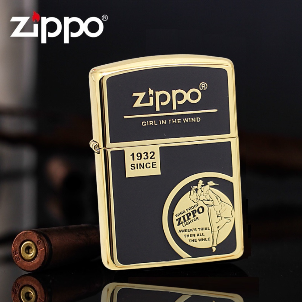 Titanium Plating Armor Black Windy Pool Girl Zippo Lighter | Shopee ...