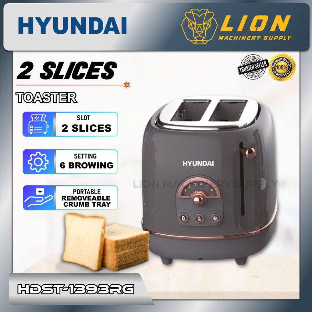 Hyundai 2 Slice Toaster HDST1393RG 6 Browing Setting Brand From