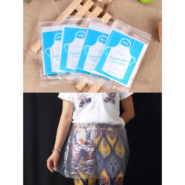 25pcs Disposable Apron Waterproof Anti-Oil Plastick)Kids/Children/Adult /一次性围裙