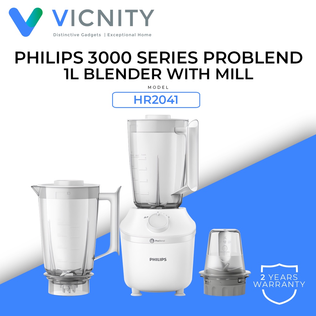 PHILIPS 3000 Series ProBlend System Blender (1L) With Mill (HR2041/10 ...