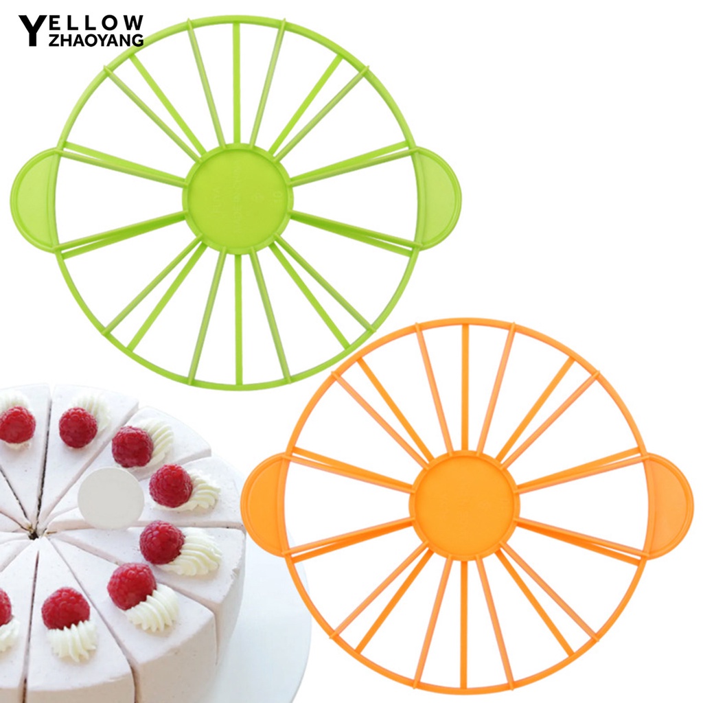 Cake Divider 10/12 Slices Manual Ergonomic Handle Double Sided Labor-saving Uniform Cut Food Grade Round Bread Cake Equal Portion Cutter Kitchen Utensils