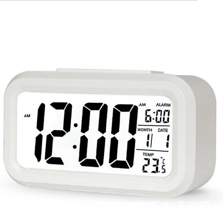FREE GIFT  Digital Smart Temperature Snooze Alarm Student LCD Mute Backlight Clock Jam Meja Tidur Bilik