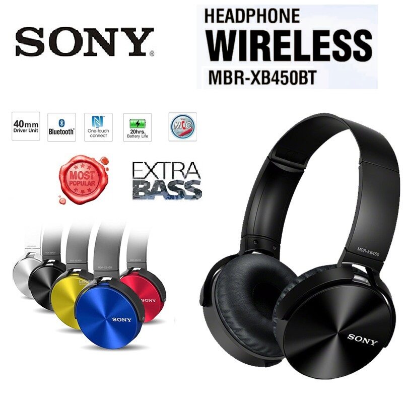 FREE GIFT Sony Bluetooth Wireless Headphone With Extra Bass Sound 