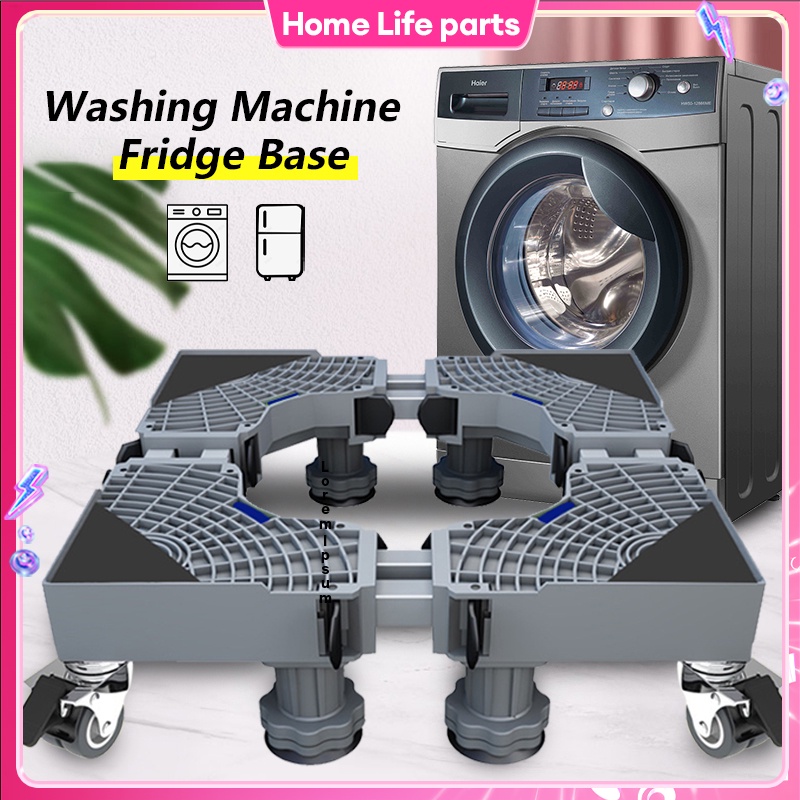 Washer Dryer Stand Adjustable Size & Height Movable Base Wheel For ...