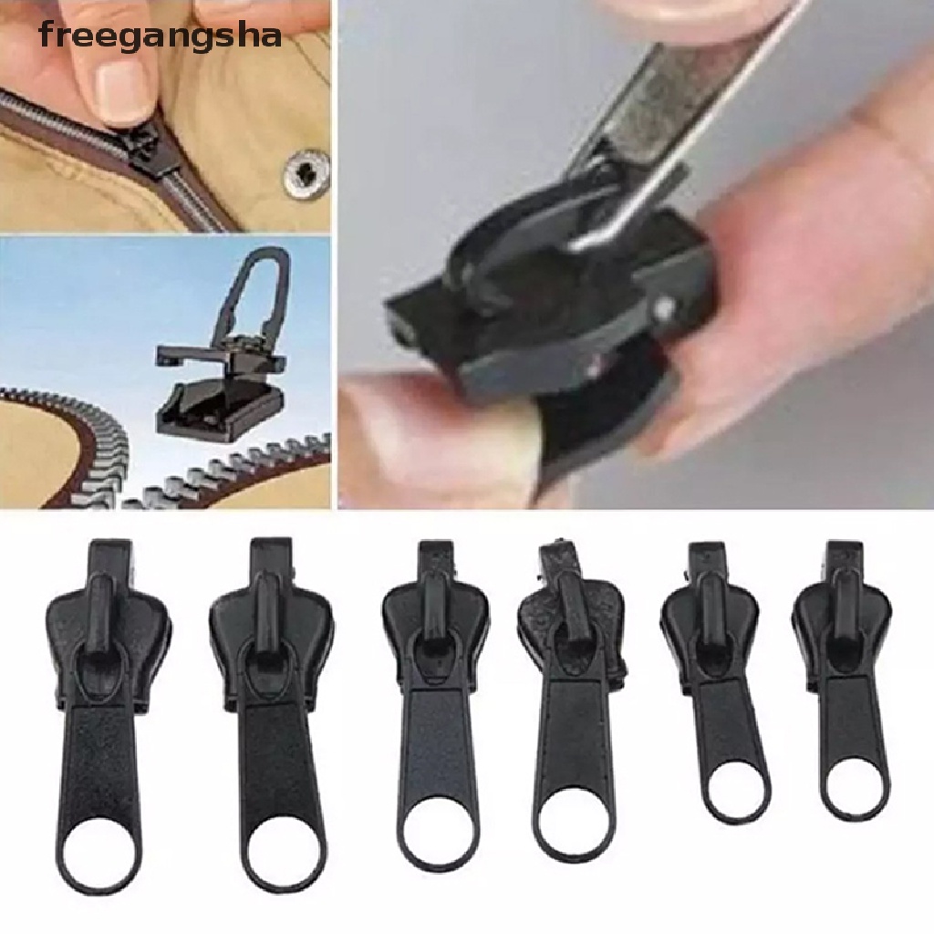 [FREG] 6Pcs Instant Zipper Universal Instant Fix Zipper Repair Kit Replacement Zip FDH