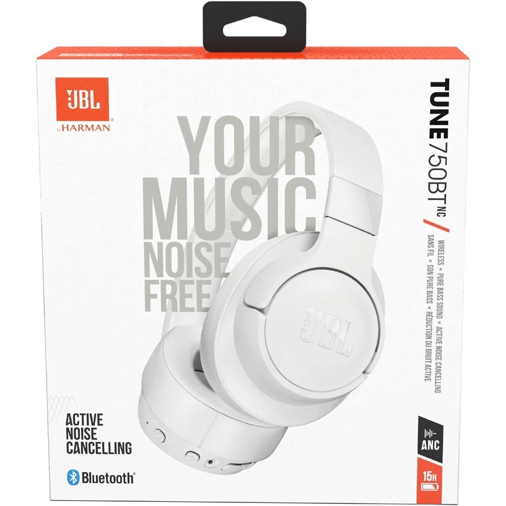 JBL TUNE 750BTNC Wireless OverEar ANC Headphones with Builtin