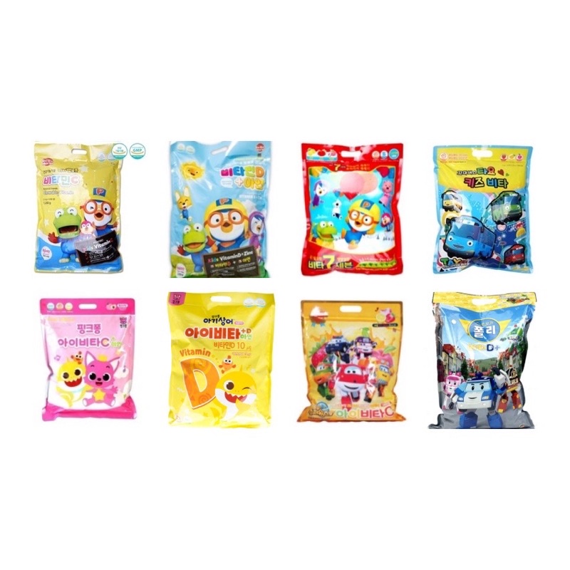 [READY] Pinkfong Korea Multi Vitamin Candy 1000pcs Pink Fong Baby Shark ...