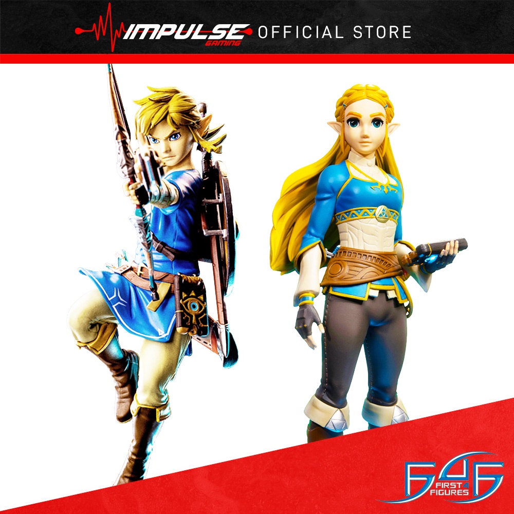 F4F | First 4 Figures The Legend of Zelda: Breath of the Wild 10" Zelda & Link PVC Statue Standard Edition