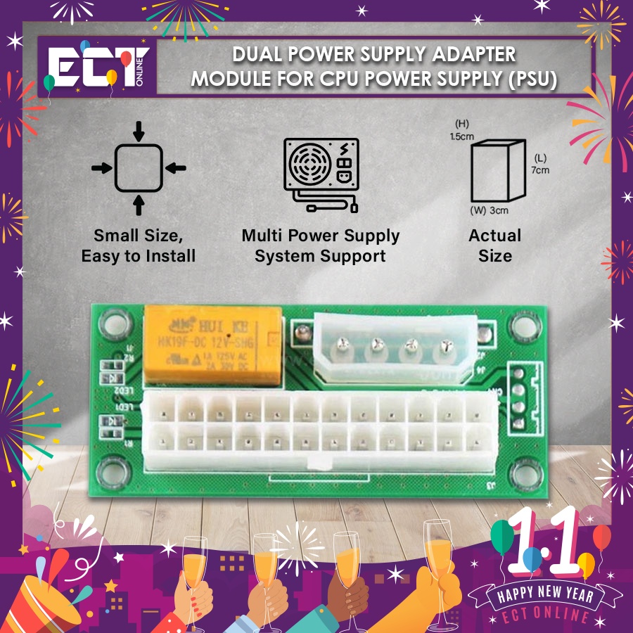 Dual Power Supply Adapter Module For CPU Power Supply (PSU) Shopee