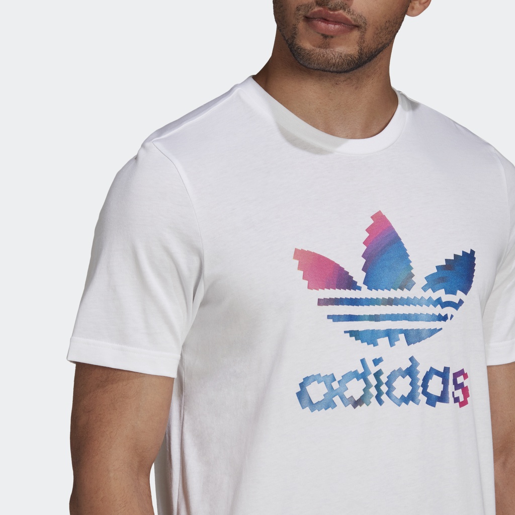 red white and blue adidas shirt