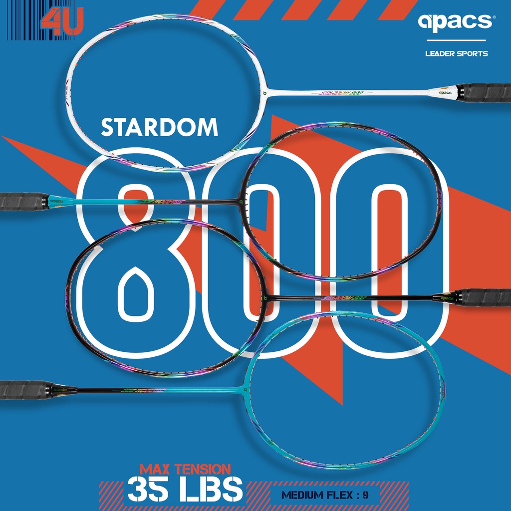 (FREE STRING & GRIP) APACS BADMINTON RACKET STARDOM 800 Shopee Malaysia
