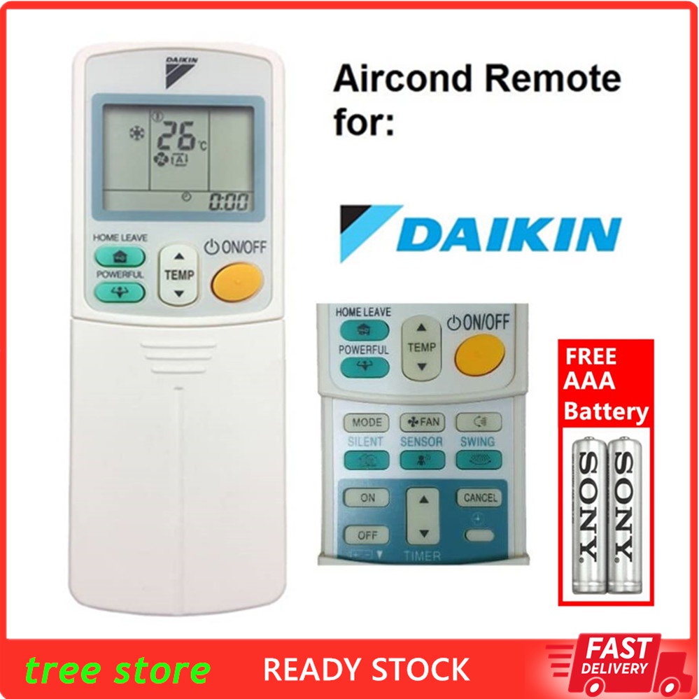 DAIKIN HOME LEAVE Aircond Remote Control Air Conditioner Remote [FREE