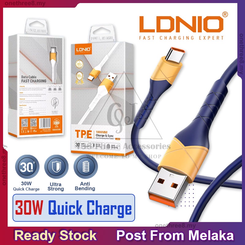 LDNIO 30W Quick Charge Fast Charging Data Cable LS801 Micro iPhone Type ...