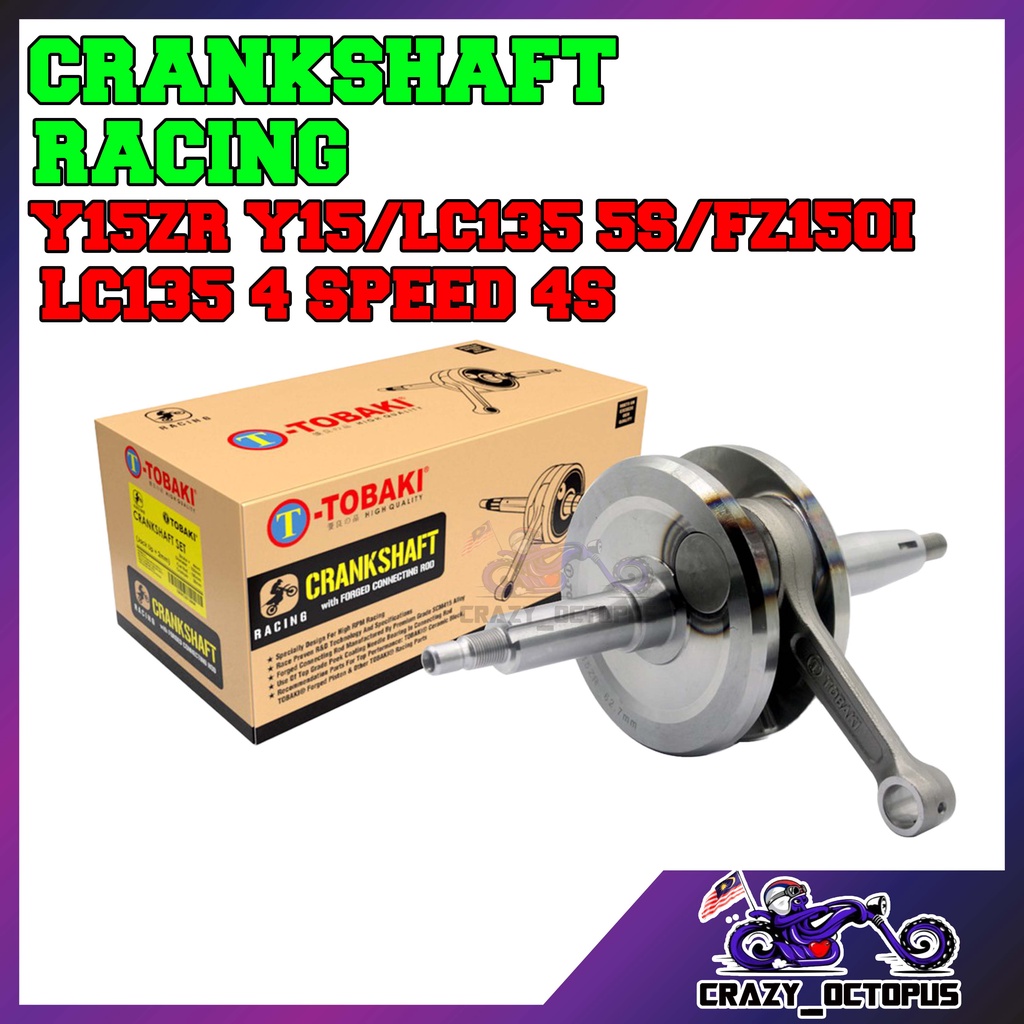 TOBAKI CRANK SHAFT CRANKSHAFT RACING Y15ZR Y15/LC135 5S/FZ150I/LC135 4