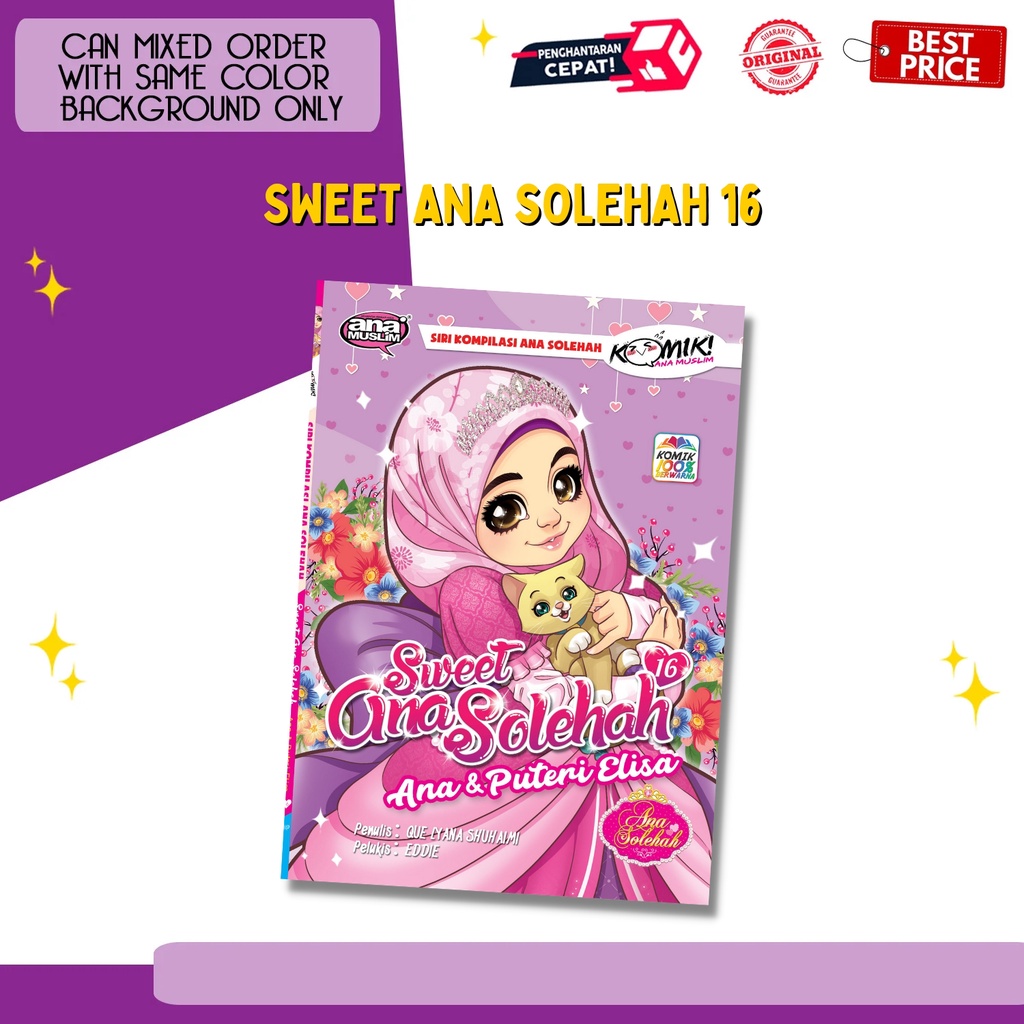 Sweet Ana Solehah 16 : Ana & Puteri Elisa | Buku Komik Kanak-Kanak & Remaja | Ana Muslim