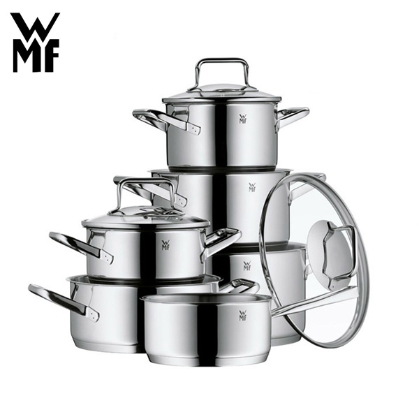 WMF Trend Stainless 18/10 Cromargan IH Induction Pot Set 6pcs Shopee