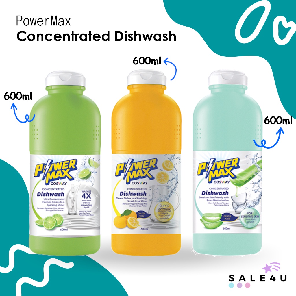 Cosway PowerMax Concentrated Dish Drops Dishwash Liquids Golden Yuzu ...