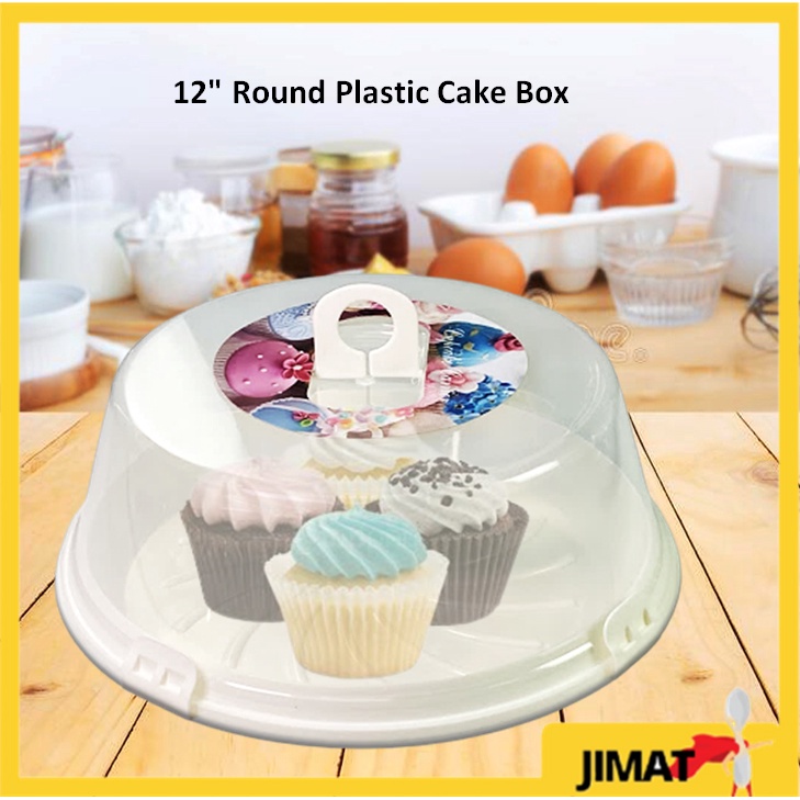 Clear Plastic Portable Cake Box 10"Cake CarrierClear Plastic Cake Containers Shopee Malaysia