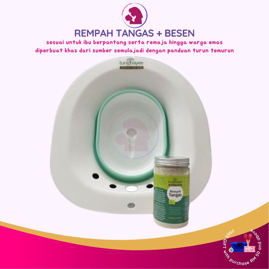 Tungbayee Set Berpantang Ibu Bersalin Sitz Bath Besen Tangas + Rempah