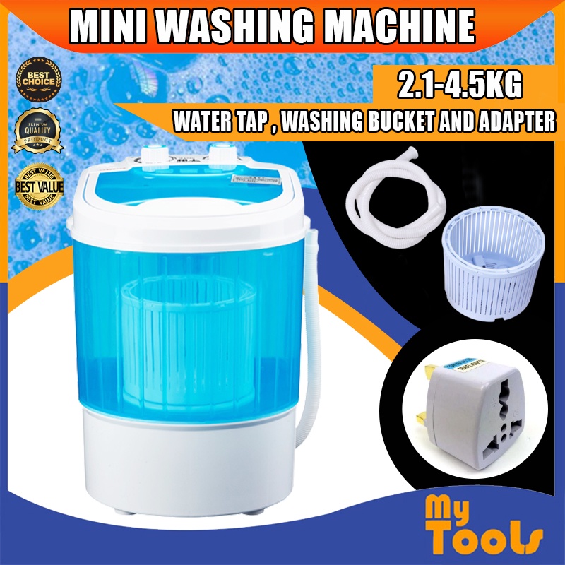 Single Barrel Mini Washing Machine For Small Infant Dehydration Hostel Home (RANDOM COLOR)