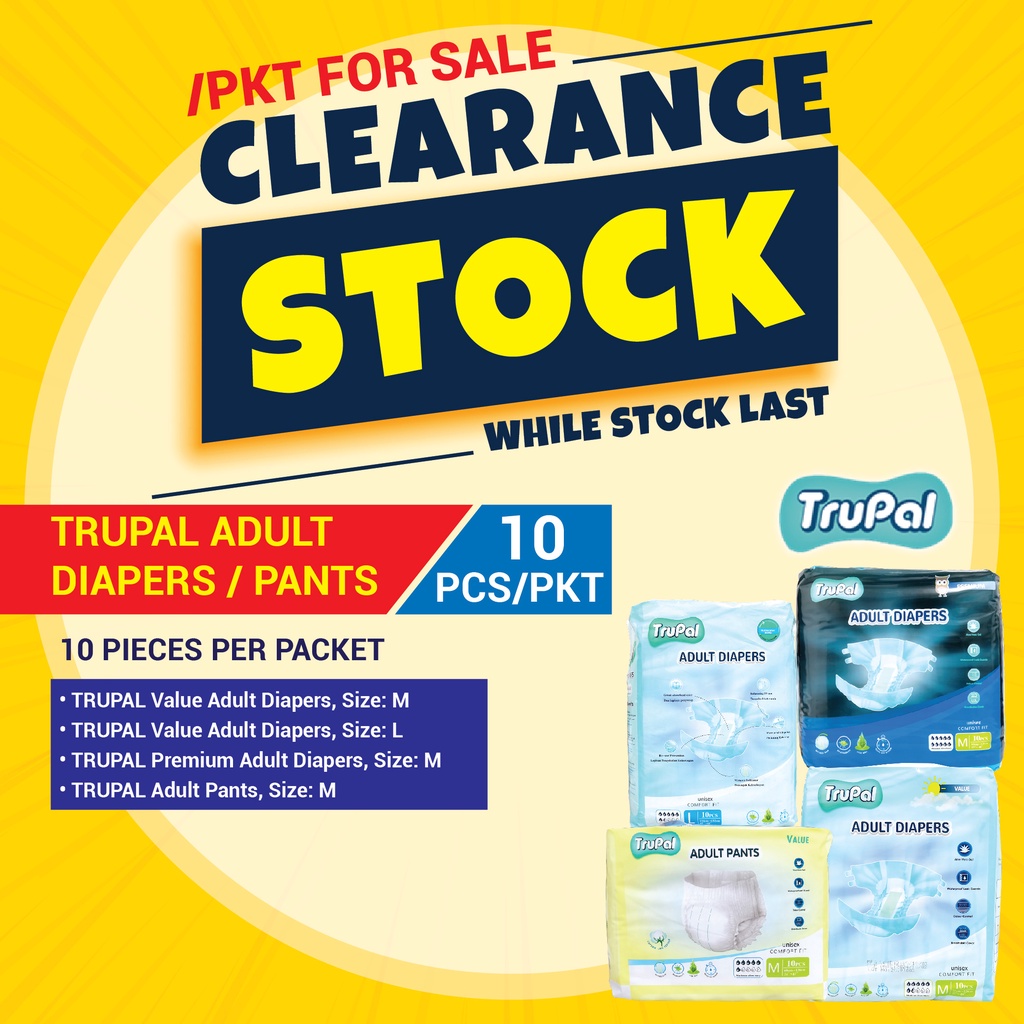 (Clearance Stock)Trupal Adult Diapers / Pants Shopee Malaysia