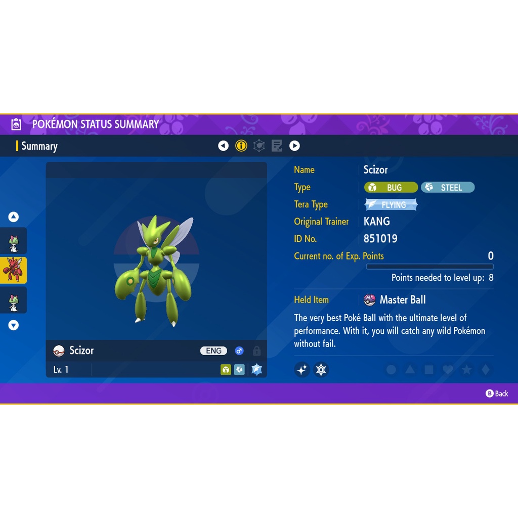 Pokemon Scarlet Violet Iv Shiny Scizor Shopee Malaysia