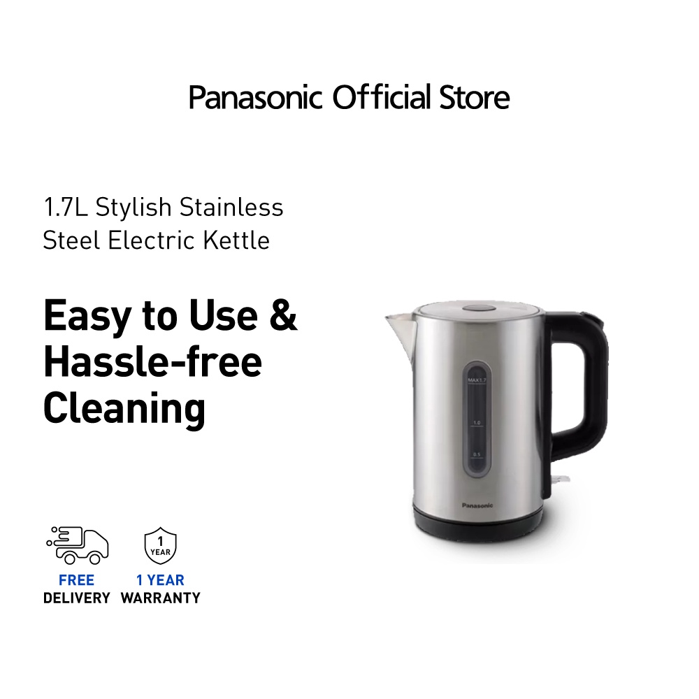 PANASONIC NCK301 ELECTRIC JUG KETTLE 1.7L STYLISH STAINLESS STEEL