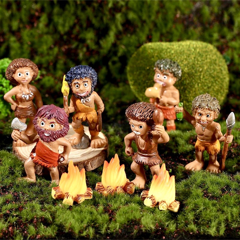 YG Miniature live people in caves, forests, purple fires, for dioramas, sensory play, terrariums, aquaspace, decorations, displays, arts and crafts, etc.