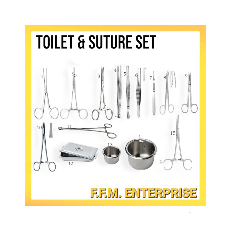 TOILET AND SUTURE SET SURGICAL INSTRUMENTS