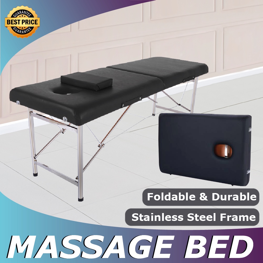 Massage Bed Katil urut spa lipat Bekam Foldable Portable Facial Bed