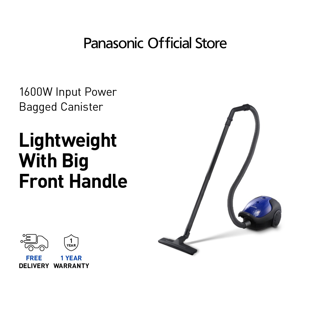 PANASONIC MCCG371 Bagged Vacuum Cleaner 1600W MCCG371AV47 Lightweight 1.4L Capacity Type C13