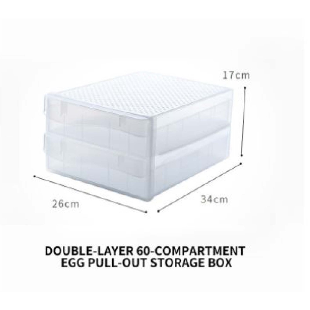 FREE GIFT  30/60 stackable plastic egg storage box with drawer type design for long-lasting freshness e {SELLER}