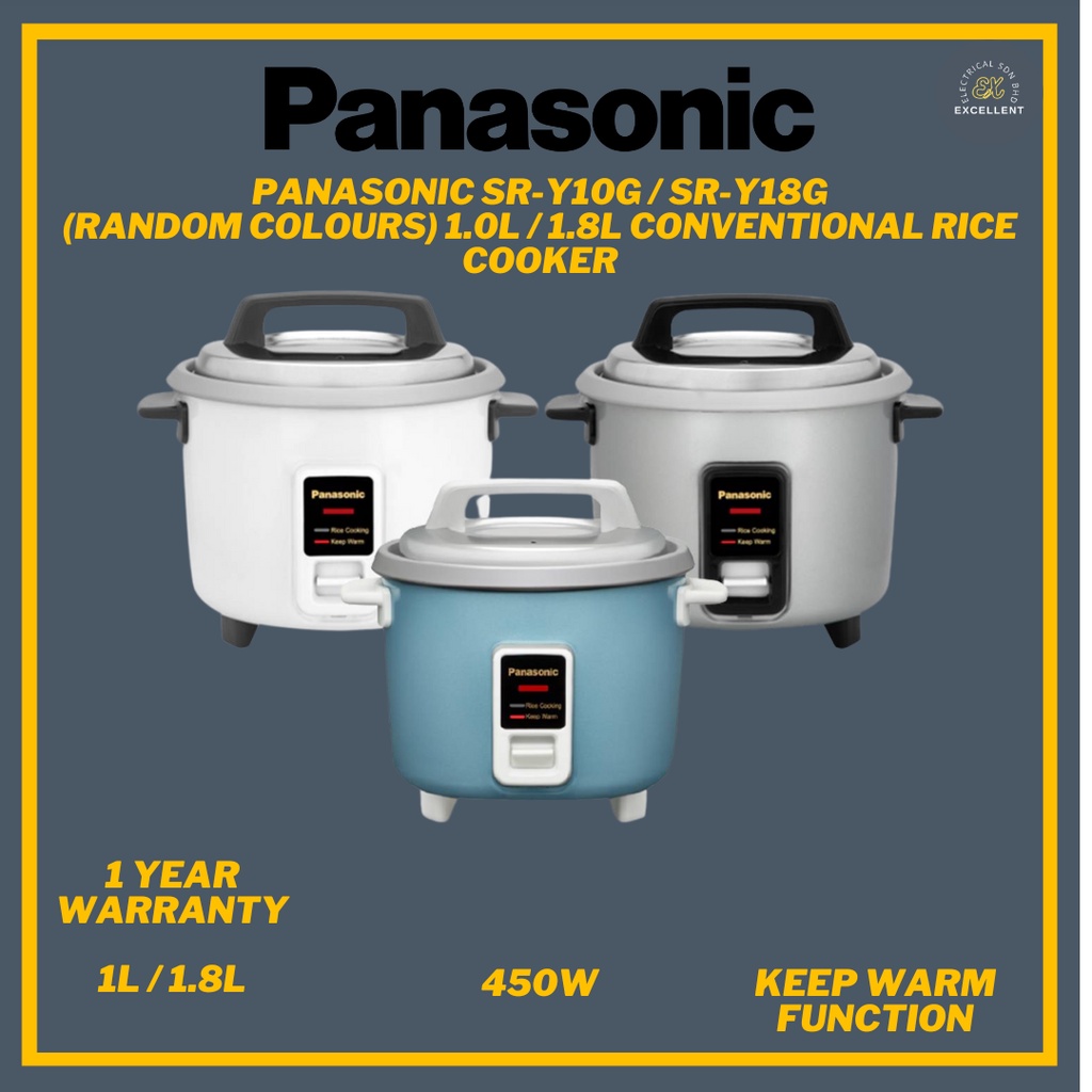 Panasonic SR-Y10G / SR-Y18G/E28 (Random Colours) 1.0L / 1.8L/2.8L Conventional Rice Cooker Periuk Nasi Konvensional 电饭煲